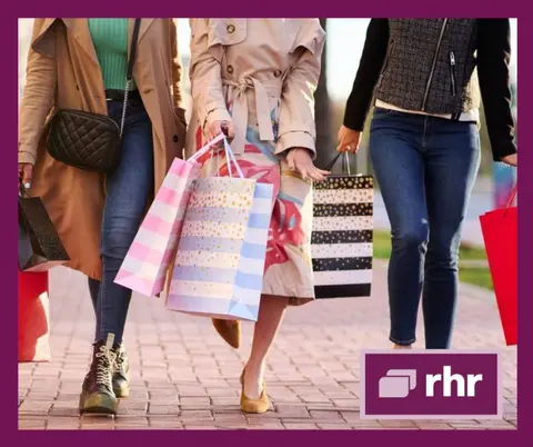 Shoppers with shopping
