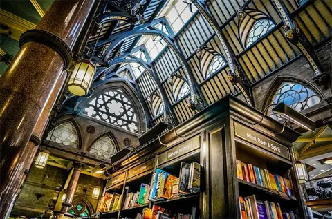 Waterstones bookshelves