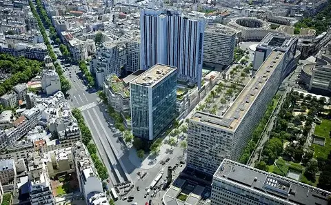Aerial view of city