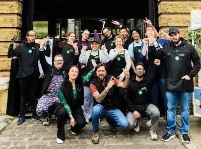Team members outside a Whole Foods store